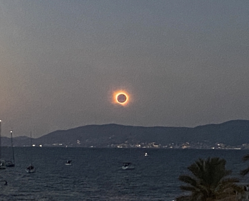 die verfinsterte Sonne im Handy
